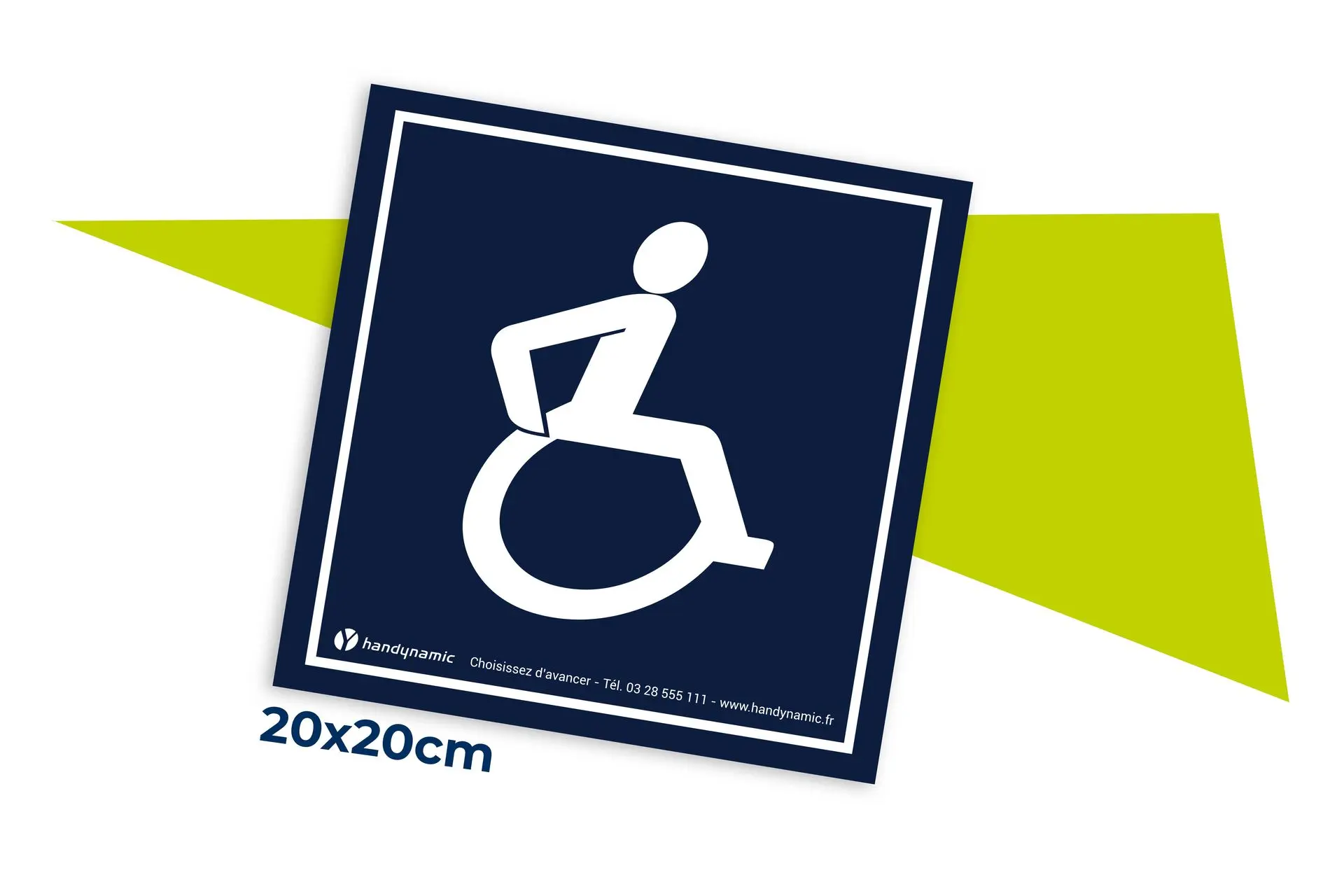 L'autocollants pictogramme handicap existe en 20x20cm L'autocollants pictogramme handicap existe en 20x20cm