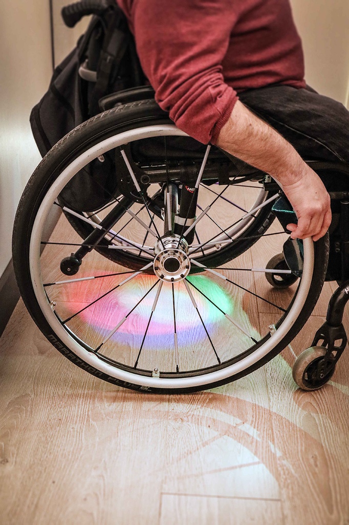 Kit éclairage LED pour fauteuil roulant