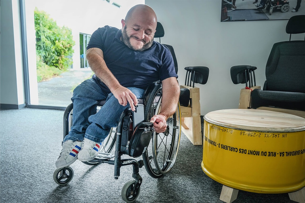 Sacoche de transport pour fauteuil roulant