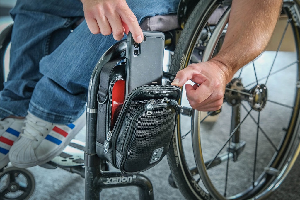 Sacoche de transport pour fauteuil roulant