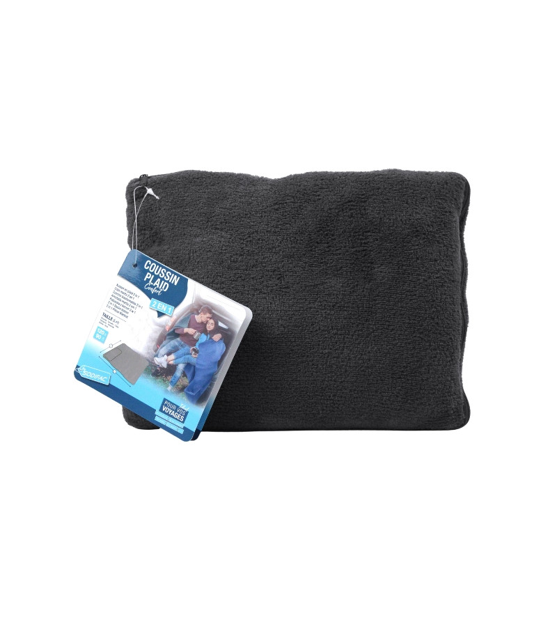 Coussin plaid confort 2 en 1