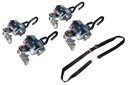 Kit d'arrimage 4 sangles Deluxe + ceinture abdominale