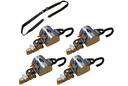 Kit d'arrimage 4 sangles MAX + ceinture abdominale