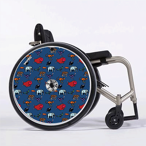 [FFR_bleu_nuit] Flasques bleu nuit animaux