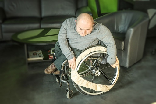 Chaussettes pour roues de fauteuil roulant